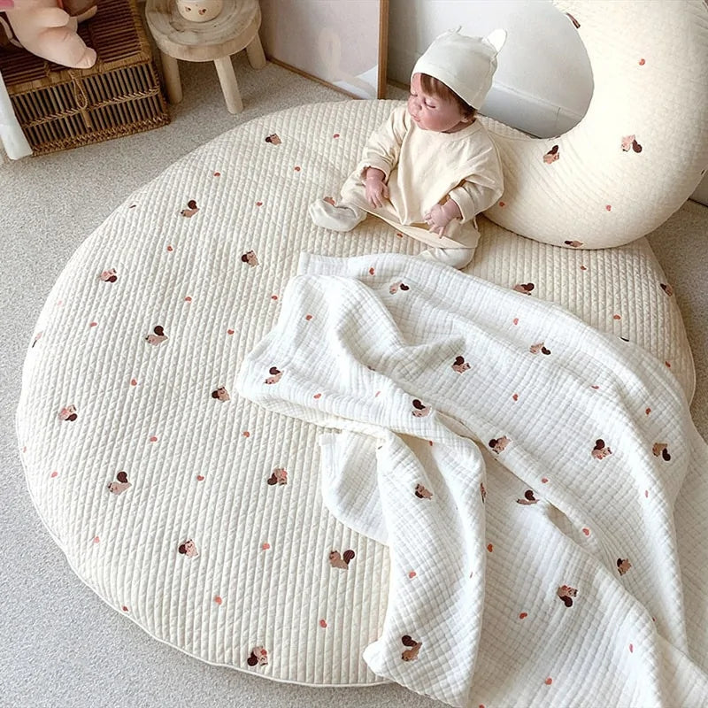 Bear Embroidery Baby Mat - Shopulia