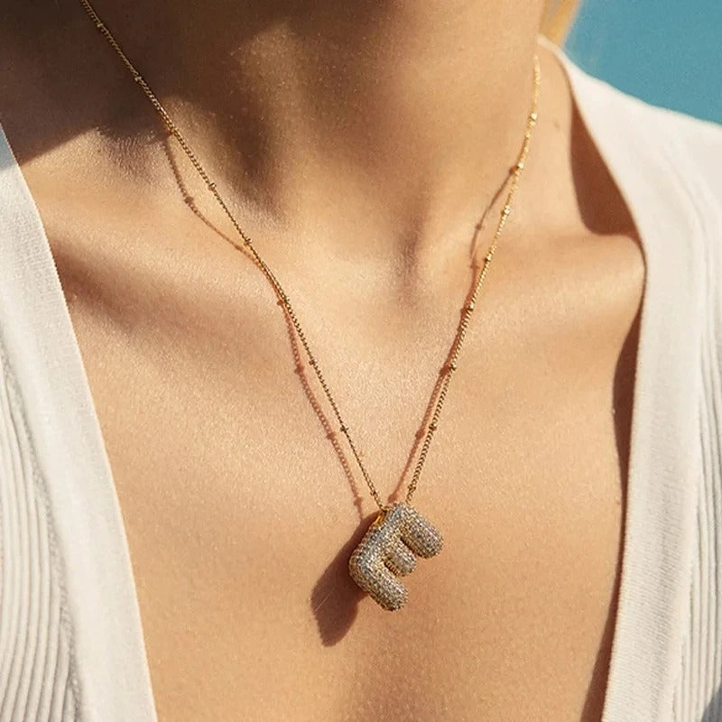 Make a Statement with Bubble Letter Necklaces: The Trend Everyone’s Talking About