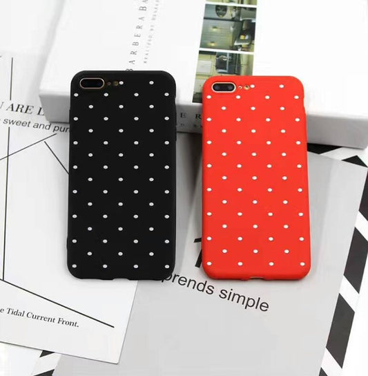Compatible With  Compatible With  , Wine Red Ploka Dots Phone Case For I Wave Point Cover Soft TPU Case For