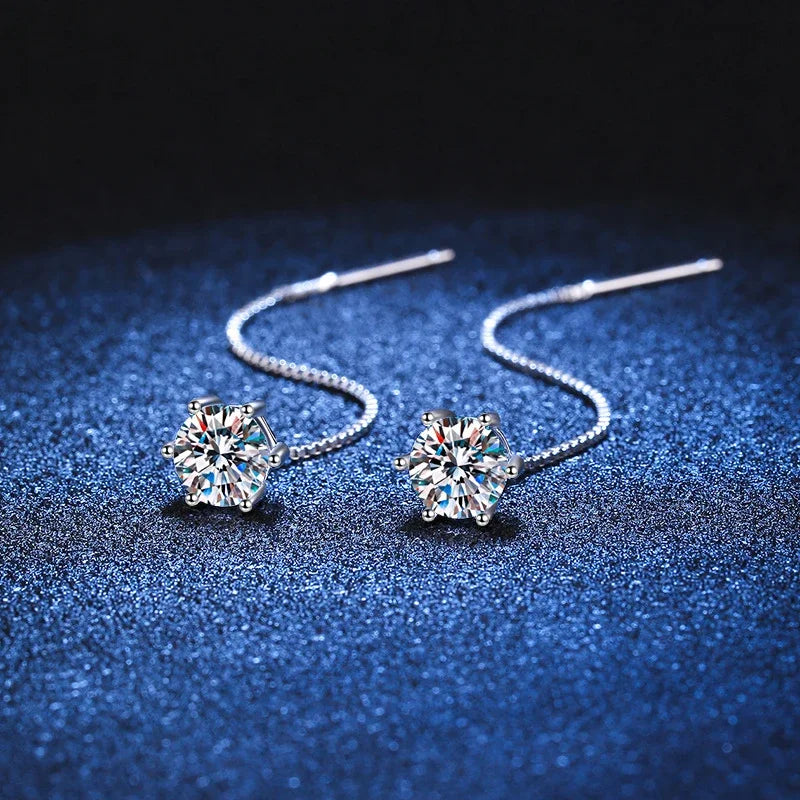 Luxury moissanite earrings