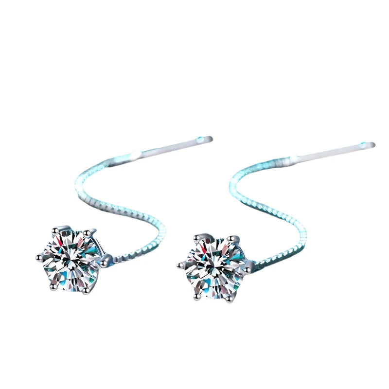 Moissanite drop earrings