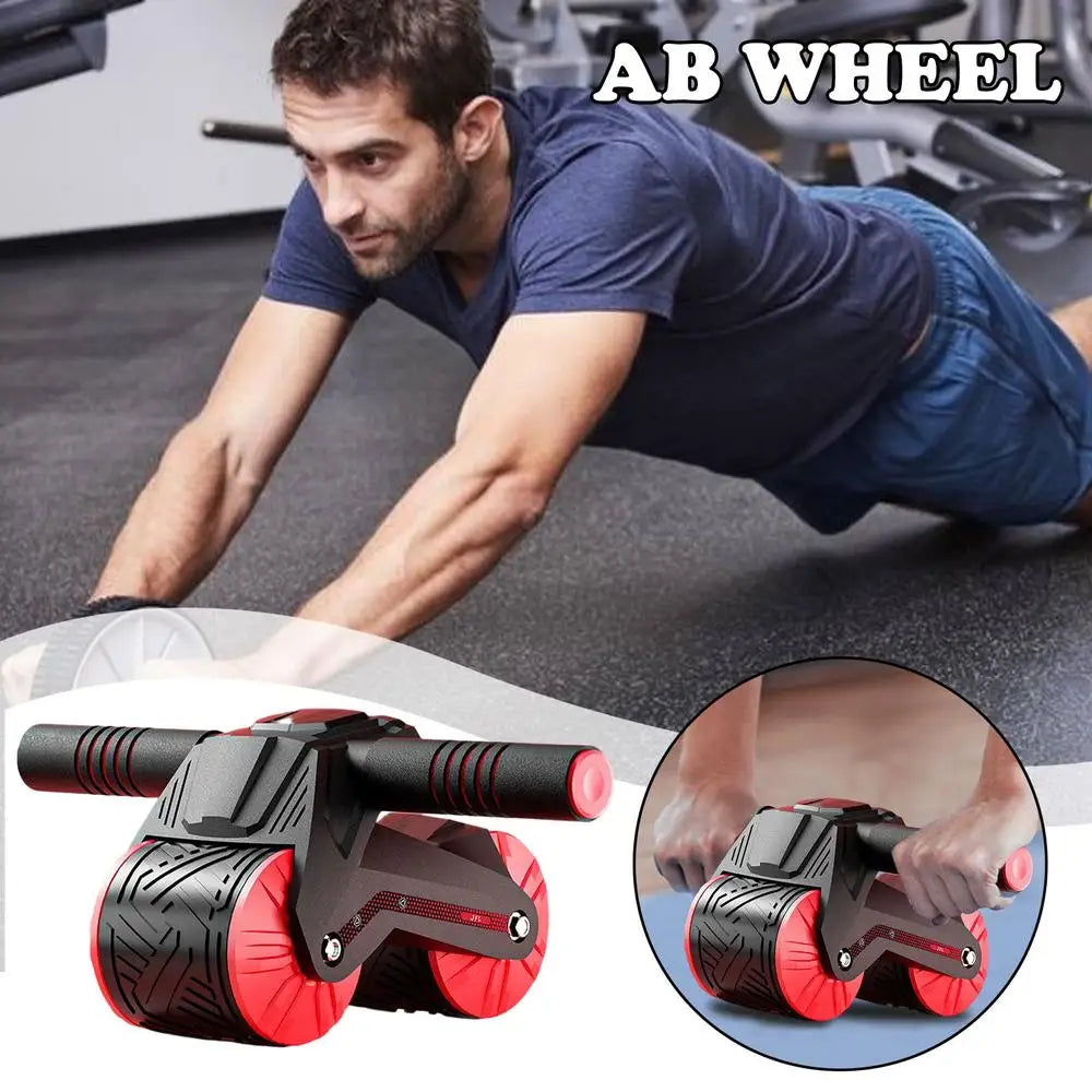 Exerciser Dual Wheel Design Ab Slider Roller Automatic Rebound