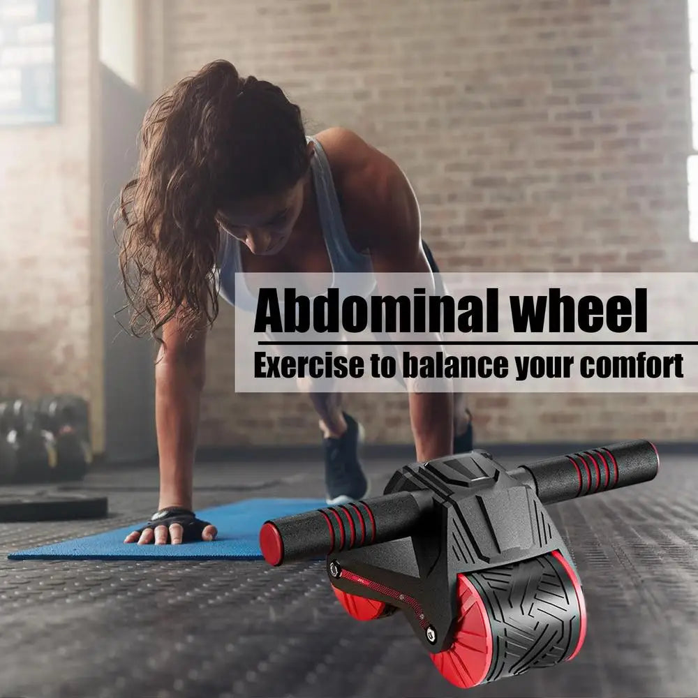 Exerciser Dual Wheel Design Ab Slider Roller Automatic Rebound