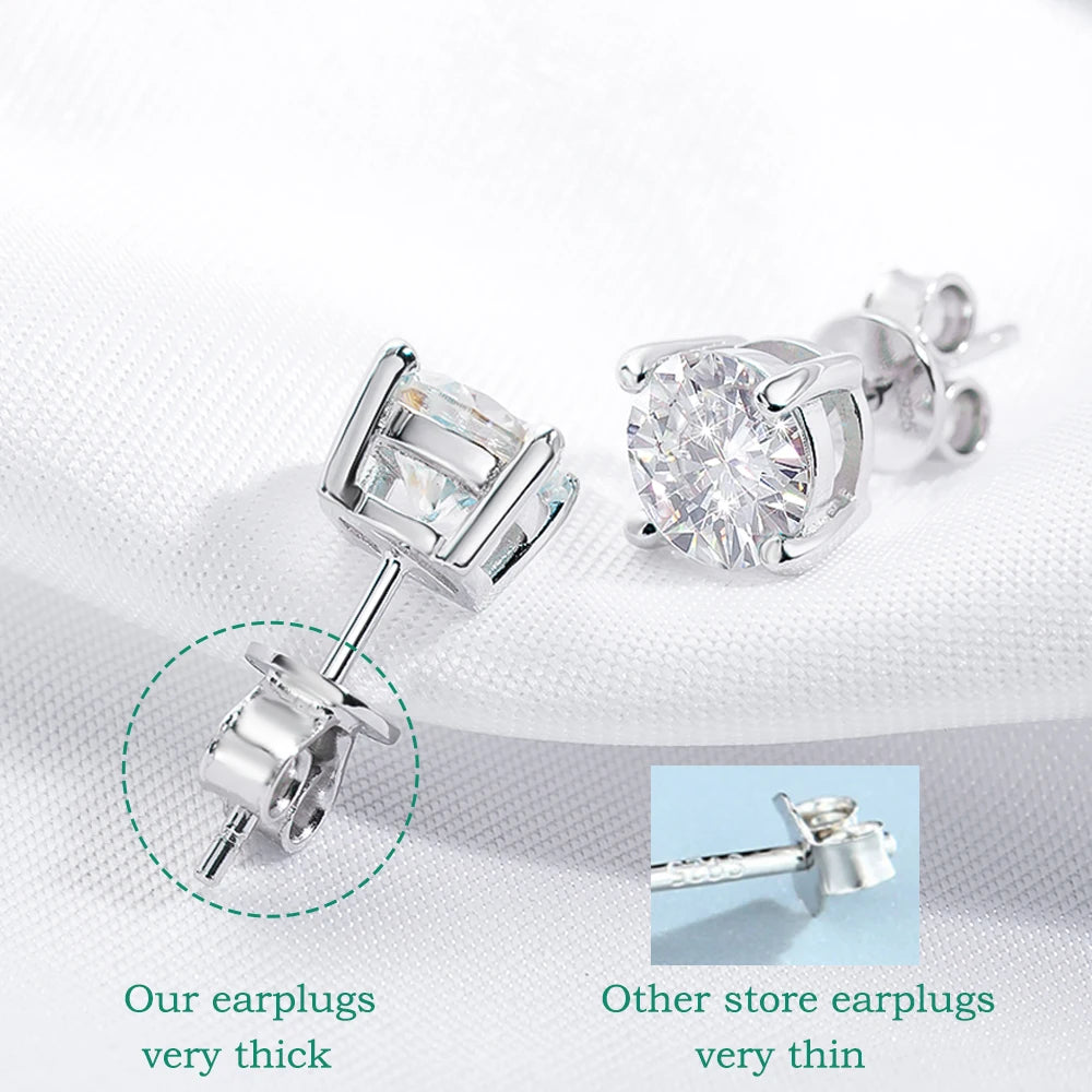 Moissanite Stud Earrings