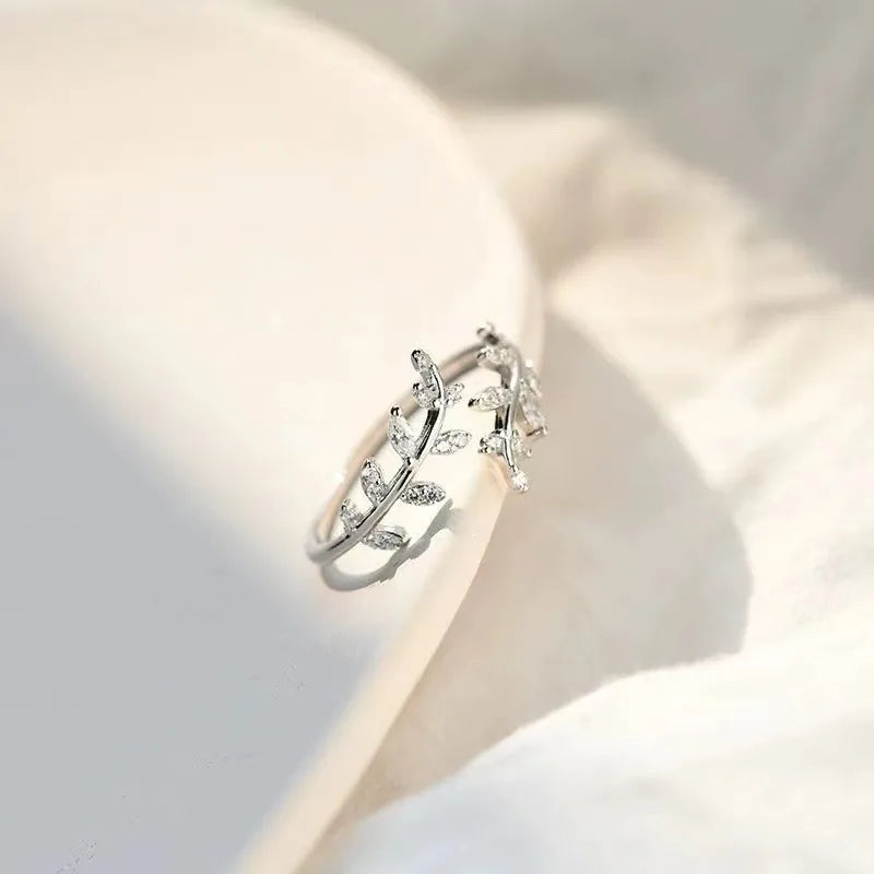 925 Silver Zirconia Tree Branch Ring