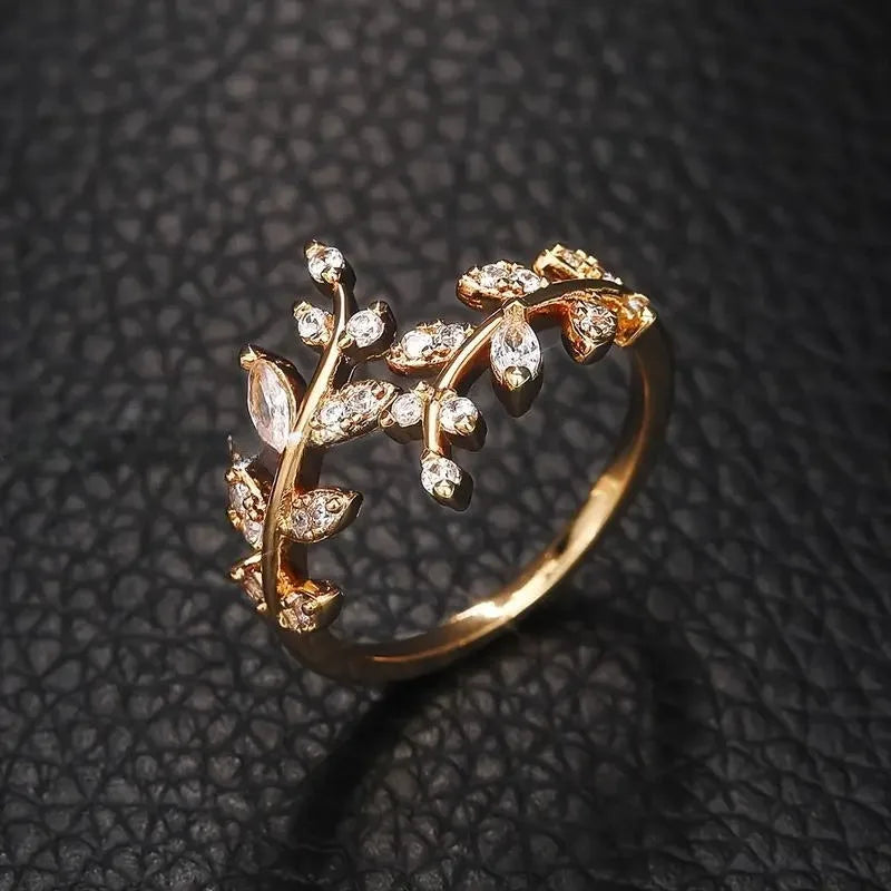 925 Silver Zirconia Tree Branch Ring