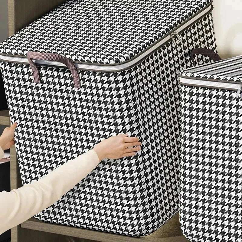 Portable EcoFold Quilt Storage Bag for efficient travel laundry organization.