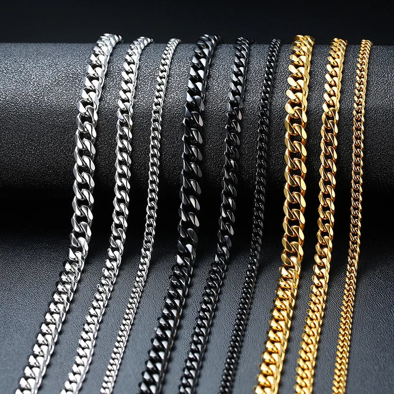 Stainless Steel Cuban Chain Necklace