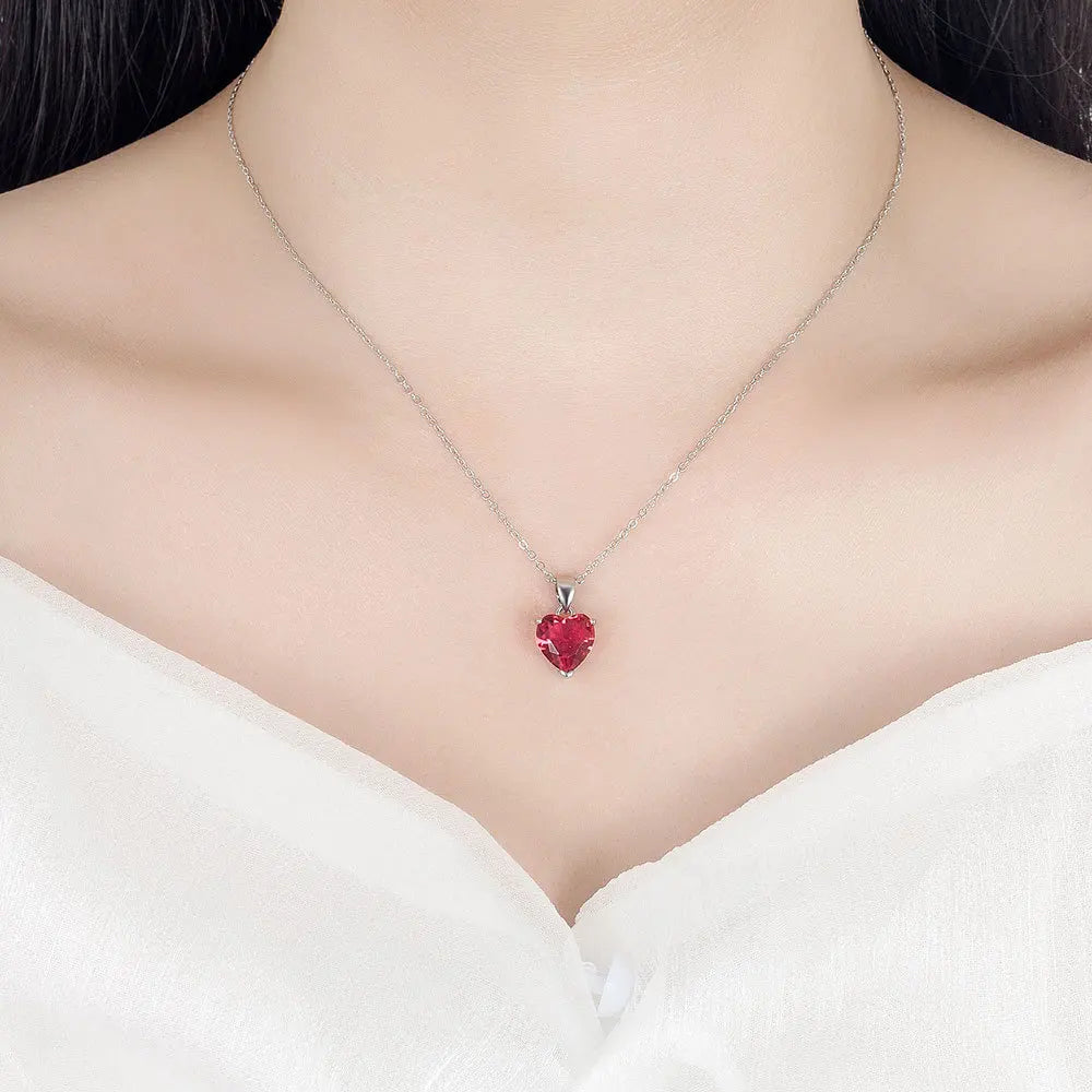 925 Silver Heart Zircon Jewelry Set