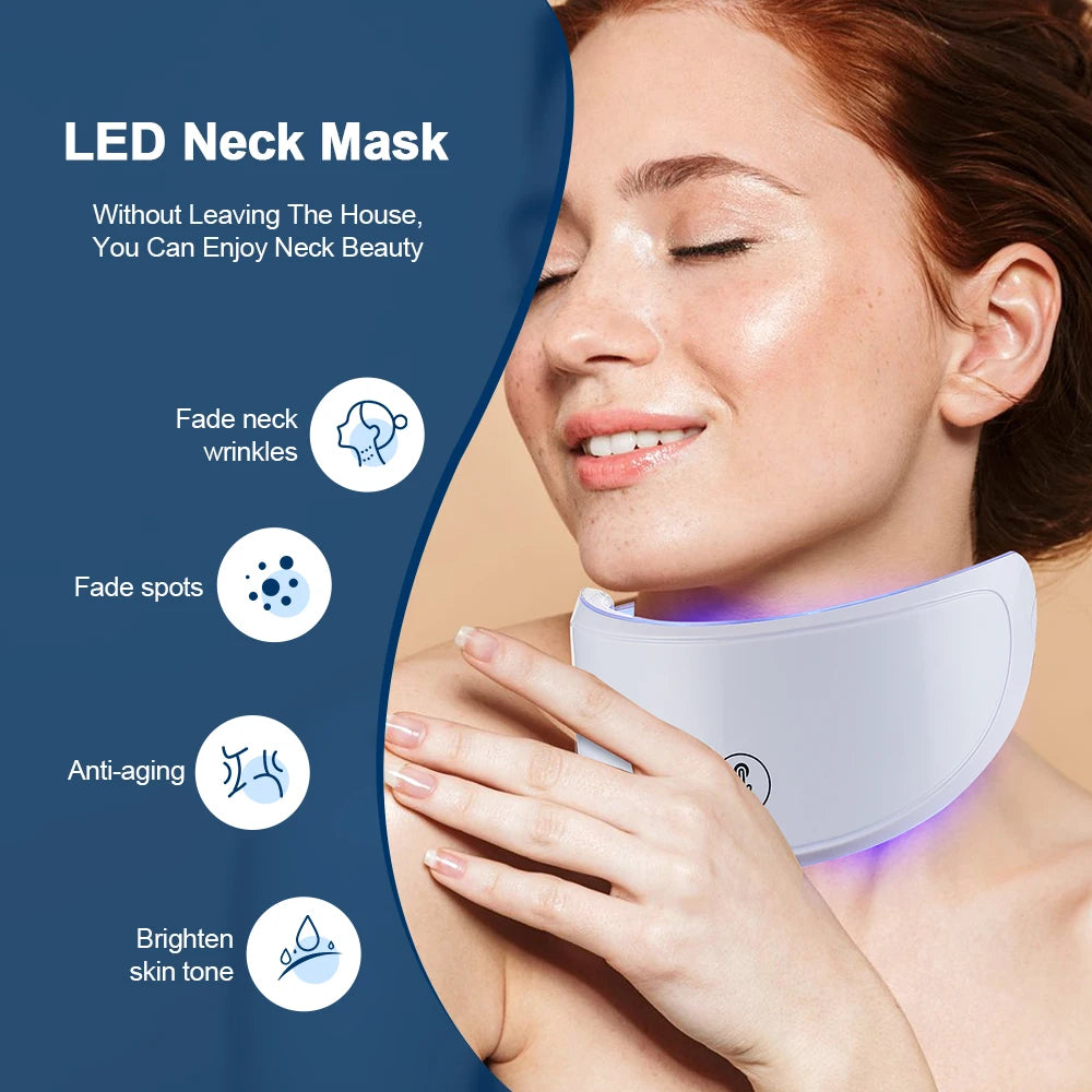 7 Colors LED Neck Mask for Wrinkle Removal