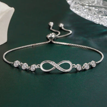 Silver Crystal Bracelet for Women